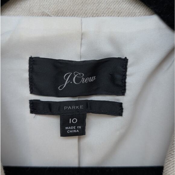 J.Crew Parke Stretch Natural/Cream Linen Blend Single-breasted Blazer, size 10 - Picture 3 of 10